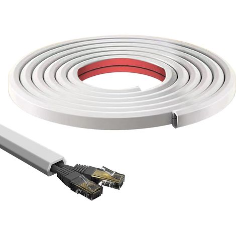 3 m Goulotte autocollante flexible en PVC semi circulaire 15 x 10 mm Mini goulotte de câbles murale pour la maison, le bureau Pour la maison, le bureau (1/5)