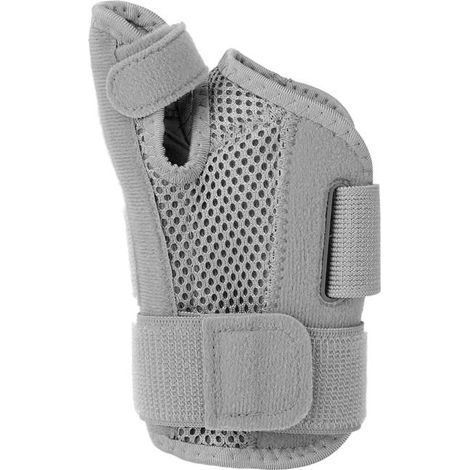 Attelle stabilisatrice de pouce pour main gauche et droite, support fixe à double poignet, réglable pour exercice de fitness (1/4)