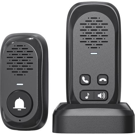 Sonnette interphone sans fil, portée ultra-longue, conçue pour les villas, bouton d'appel unique (1/5)