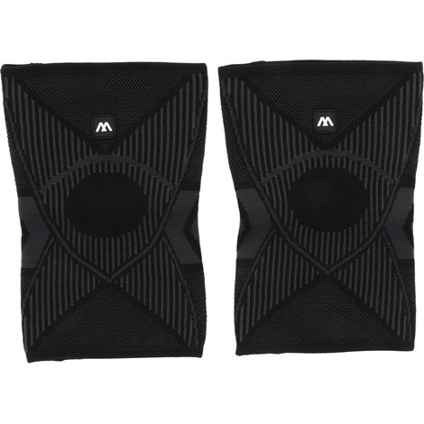Genouillère de Soutien Sportive Noire en Nylon Respirant et Élastique pour Fitness et Running (1/5)