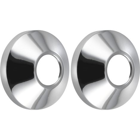 Couverture de robinet d'eau, chrome, conique, 2 pcs