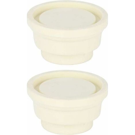 Tampon D'échelle De Piscine 2 Pièces Embouts D'échelle pour Piscine Creusée Ensemble De Pare-Chocs en Caoutchouc Blanc pour Échelles De Piscine, Pièces De Rechange Universelles (1/5)