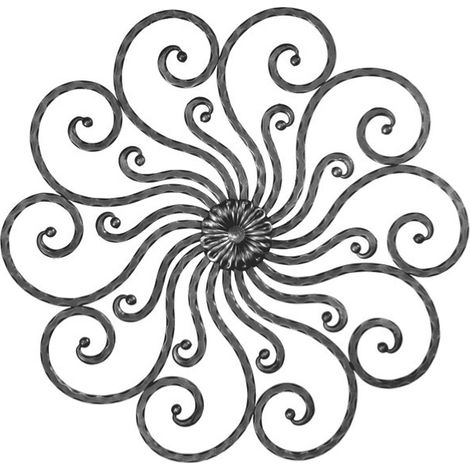 Rosone - Altezza 780mm larghezza 780mm in quadro martellato da 12mm - Ferro battuto - Saldatura
