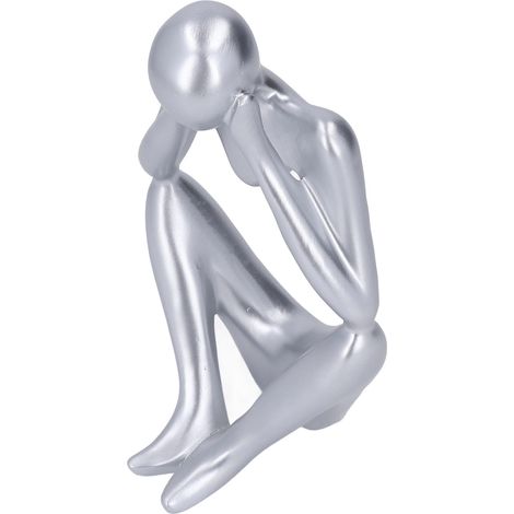 La statue du Penseur présente un socle robuste, une structure ajourée et des lignes épurées. C'est un objet de décoration abstrait et artistique, idéal pour un intérieur. (1/5)