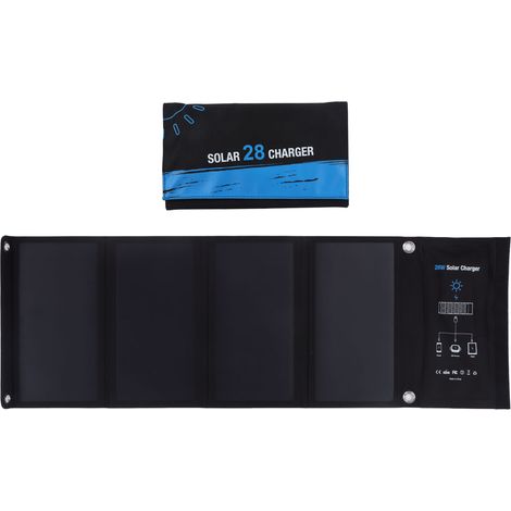 Pannello solare portatile da 28 W impermeabile ad alta efficienza DC5V per telefono e power bank da esterno (1/5)