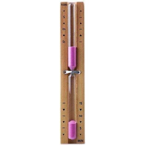 Clessidra da sauna da 15 minuti, XU, Clessidra da sauna rotante in legno con orologio in vetro e sabbia rosa --Crezuo