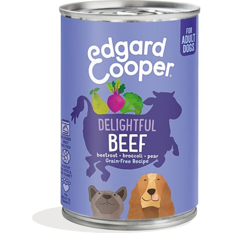 EDGARD & COOPER BEEF CIBO UMIDO GRAIN-FREE PER CANE DA 400 GR CON MANZO EDGAR COOPER 542503948531