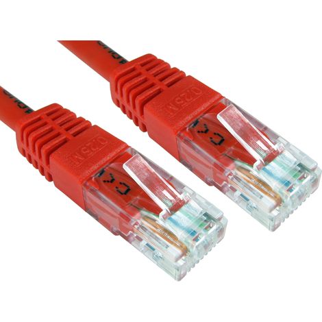 Câble Ethernet catégorie 6 UTP RS PRO, Rouge, 15m PVC Avec connecteur Droit ( Prix pour 1 )