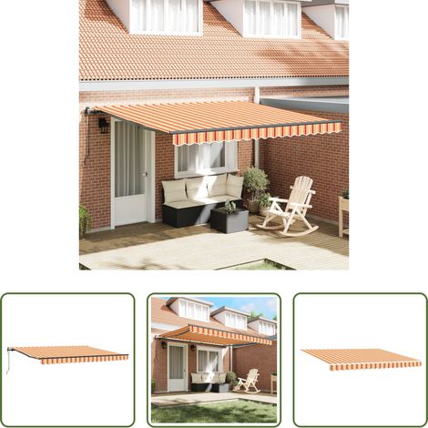 Auvent extérieur - Auvent Rétractable Jaune et Orange 400 × 300 cm (1/5)