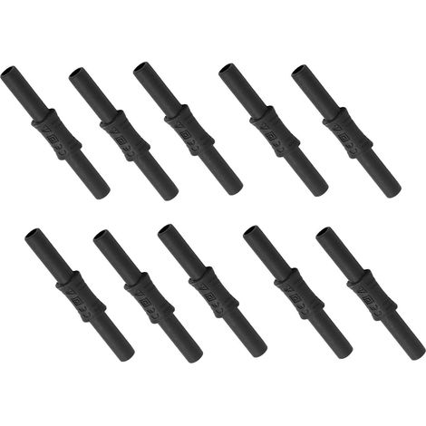 Connecteur Banane Femelle 4mm Noir Isolé - Lot de 10 Pièces, Adaptateur pour Câbles Électriques (1/5)