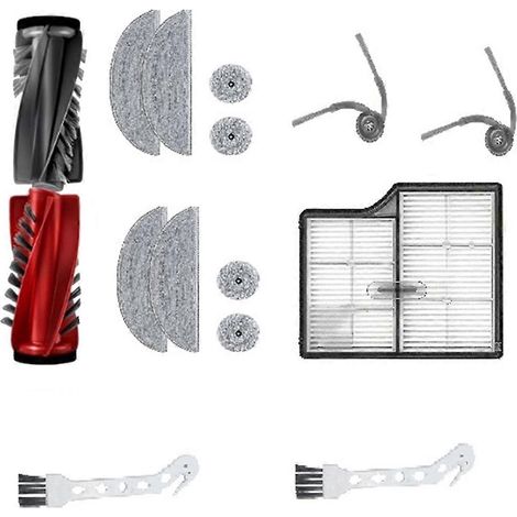 Filtre pour aspirateur brosse pour aspirateur Filtre de brosse pour aspirateur filtre de Roborock G30/Saros10 Robot Aspirateur Roller Brosse Filtre Side Brosse de remplacement Cloth Accessoire Brosse (1/5)