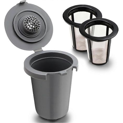 Pièces de remplacement gris réutilisable filtre tasse compatible pour Cuisinart portion individuelle café Makers (1/5)