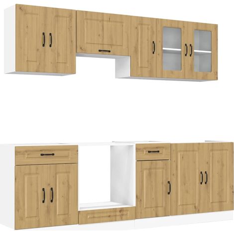 Maison Exclusive - Set Mobili da Cucina 8 pz Kalmar Rovere Artigianale Truciolato