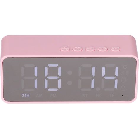 G50 Bluetooth-Multifunktionswecker mit Lautsprecher, kabellosem 5.0 MP3-Player und integriertem Ladegerät, ideal fürs Büro (rosa). (1/5)