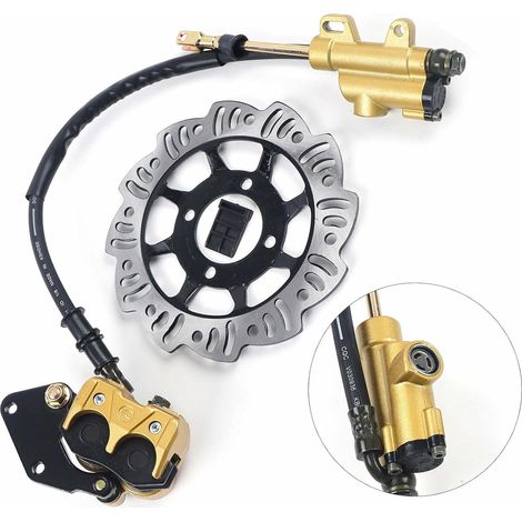 Kit de freins hydrauliques arrière en alliage d'aluminium Mini scooter roue arrière 49-125 cm3 4 temps Kit de freins arrière, gaz, scooter électrique Pocket Mini Dirt Bike ATV Quad 4 roues