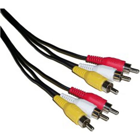 BeMatik - Audio stéréo + câble vidéo 15m (3xRCA-M/M)
