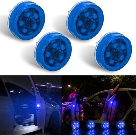 HONORNIC - 4-Piece Universal Wireless Car Door LED Warning Light, Safety Light, Strobe Lights for