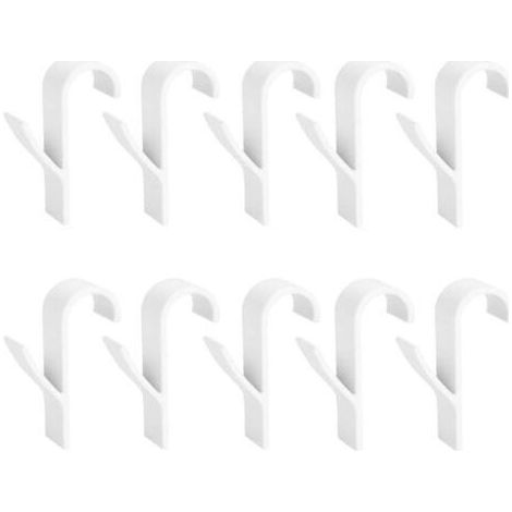 Lot de 10 crochets pour radiateurs ronds, porte-serviettes, radiateurs, crochets polyvalents pour radiateurs ronds, porte-serviettes, chauffage, crochets en ABS, pour tous les radiateurs (1/4)