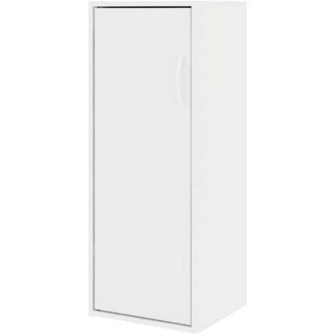 [JAMAIS UTILISÉ] Déstockage - Meuble à chaussures 1 portes Galano Nice -L 30.8 x l 29.5 x H 80cm, Pour salon - Couleur Blanc