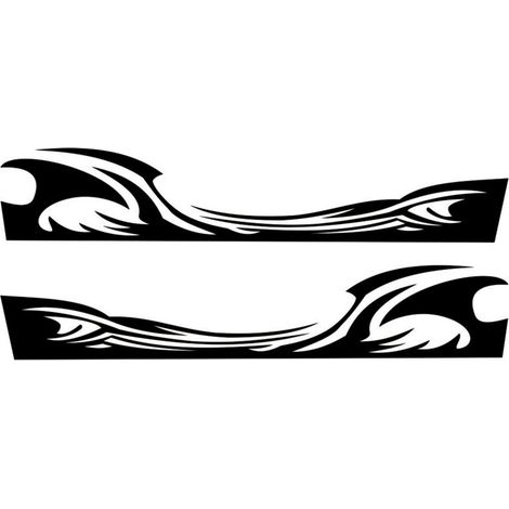 Pegatina lateral con diseño de llamas, tira autoadhesiva apta para decoración universal de vinilo impermeable para camiones, SUV y vehículos (1/5)