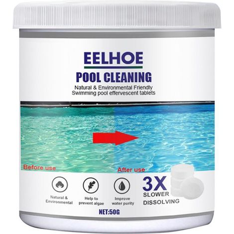 Comprimés effervescents multifonctions pour piscine, nettoyants pour bassin, pastilles de purification d’eau 5-en-1.