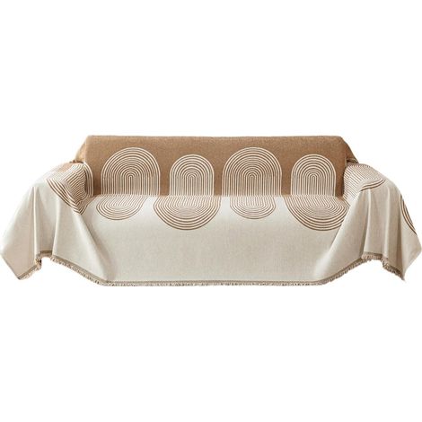 Fundas para sofá, Tela para sofá, Fundas para cojines, Funda de sofá de chenilla, Funda protectora para muebles (Beige, 180  260 cm) (1/5)