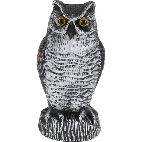 Statue hibou simulation – décoration maison – sculpture animale cour jardin – référence 1021-1 (1/5)