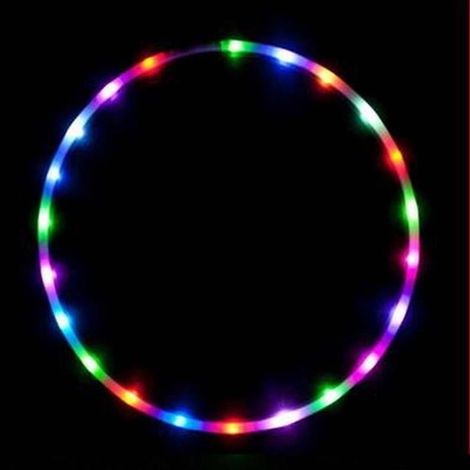 LED Cerceau de Fitness Hoop (/Glitter) Travel Hula Hoop - Pliable Hula Hoop Pondéré, Pour Aerobic et Hoop Danse :90cm