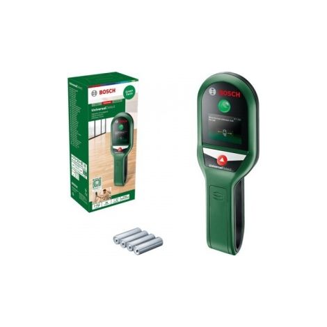 Bosch UniversalDetect detector (à l'écran step a step guide pour une manipulation facile, détecteur de fiches et de câbles, dans la boîte de carton). (1/7)