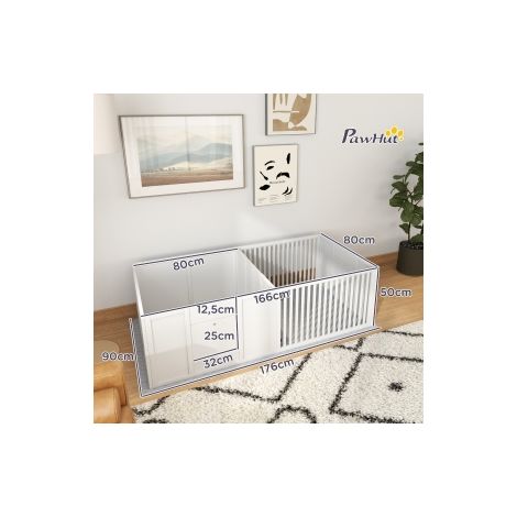 Parc pour chiots avec tapis imperméable, porte réglable et espace de mise bas pour petites et grandes races, pour maison et jardin (1/5)