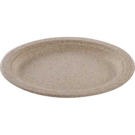 Plateaux de service ovale en bagasse de blé naturel 26 x 20 cm - 800 unités - Betik