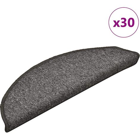 Stufenmatten 30 Stk. 56x17x3 cm Dunkelgrau Halbrund