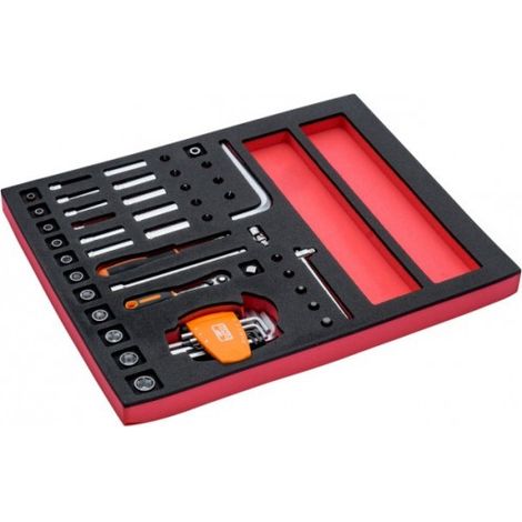 BAHCO - Jeu de cliquets et douilles 1/4", module mousse 2/3 Fit&Go - 44 pcs