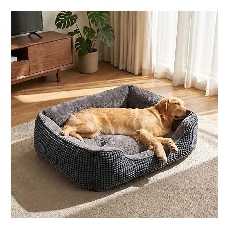 Panier Chien Grande Taille, Lit Chien Lavable, 89x63x23cm Lit pour Chien Lavable, Antidérapant Respirant (1/5)