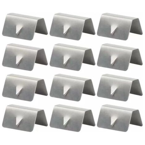 AHLSEN Clips de Déflecteur de Vent, 12 Pièces Agrafes de Déflecteur de Vent, Canal de Déflecteur de Pluie de Vent de Voiture en Acier Inoxydable, Clips de Fixation pour Déflecteur d'air (1/3)
