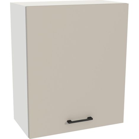 Oberschrank 60/72 Capri Korpus weiß Front Kaschmir matt (1/3)