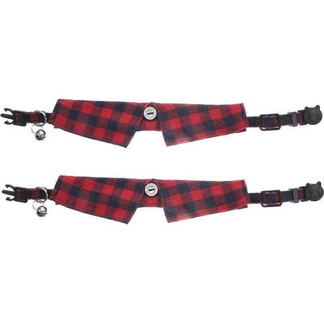 Collier ajustable pour petit chat avec clochette pour 2 chatons (1/5)