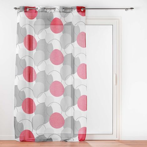 Voilage a oeillets 140 x 240 cm voile sablé imprimé Merlin (1/4)