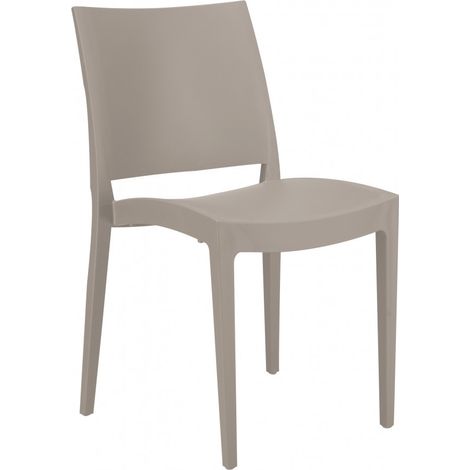 Sedia polyrattan bar ristorante impilabile trieste Marrone (1/2)
