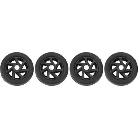 4 roulettes de rechange pour valise, durables, silencieuses et pivotantes, en PVC, pour réparation.