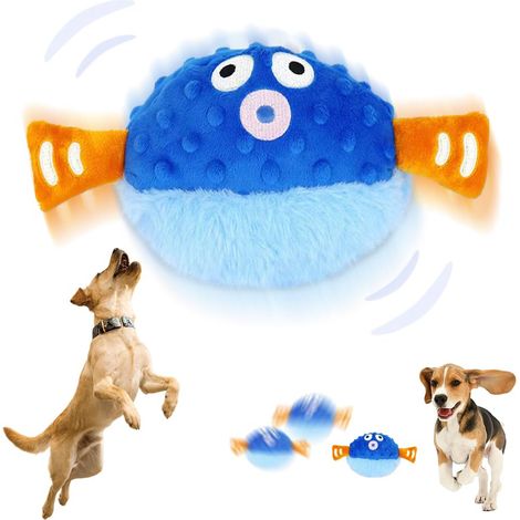 Jouet mobile pour chien - Jouet électrique interactif pour chien - Jouet en peluche doudou pour chien avec son et saut pour chiens et chats, jeu chien (1/5)