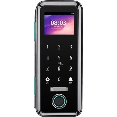Serrure de porte intelligente Serrure De Porte À Empreintes Digitales, For Porte En Verre, Bois Et Métal, Sans Limitation, For Maison Intellinte, Contrôle Par Application WeChat, Porte Coulissante, Cl (1/5)