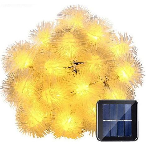 Lampe solaire LED, Guirlande Lumineuse Solaire, Bande LED, 7M, 50lumières, Convient pour jardin, mariage, fête, KINSI (1/5)
