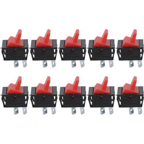 Interrupteur à bascule monté sur bateau en 10 pièces, AC 125V/250V, matériau PA66 ignifugé, grande durabilité, stable et capacité de charge élevée.