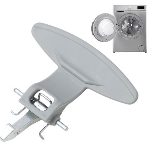 Kit completo de tirador de puerta de lavadora compatible con LG, Ref. 3650EN3005, Material ABS duradero, Gris elegante, Consultar compatibilidad de modelos, Kit completo de 2 pieza, Tirador de puerta 