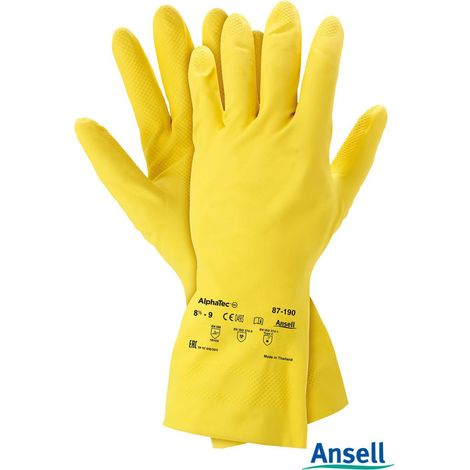 Ansell Gummihandschuhe 100% Naturkautschuk gelb 10/XL