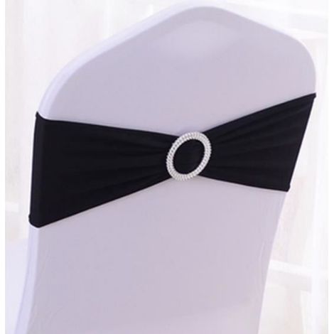 Noeud De Chaise Elastique - Tissu Élastique Réutilisable - Pour Mariage Anniversaire Réception - 50 Pièces (1/2)