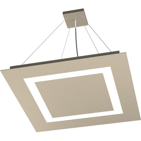 Sospensione Moderna Quadrata Carpet Metallo Sabbia 4 Luci 2G11 58Cm (1/4)