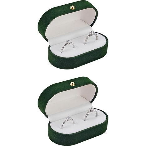 2 boîtes de décoration (vert et blanc à l'intérieur)