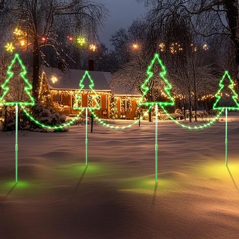 Decoration Noel Exterieur 160 LED en Forme Sapin de Noël Lumineux IP65 Étanche avec Fonction Mémoire (1/5)